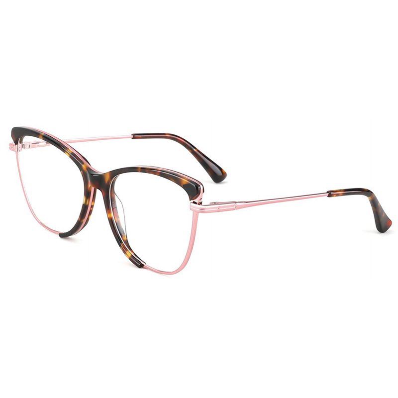 Latest Cat Eye Acetate Metal Optical Glasses Frame For Women 2023 Latest Eye Glasses Spectacle