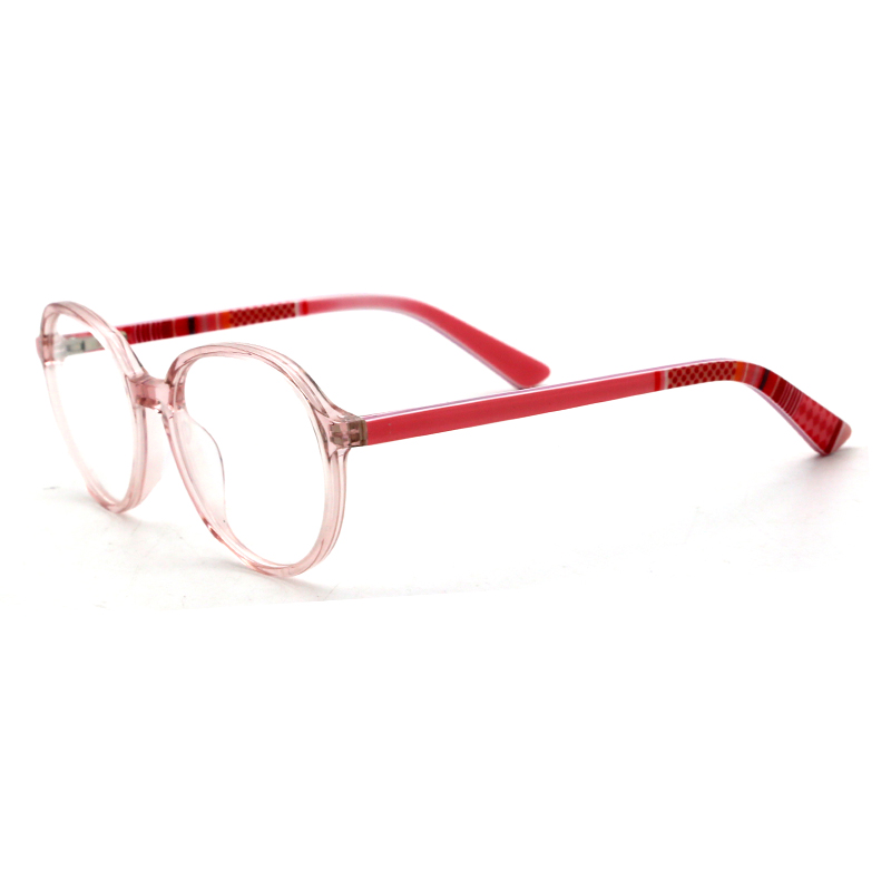 Smart Fashion Round Square Acetate with Flower Design Optical Frames