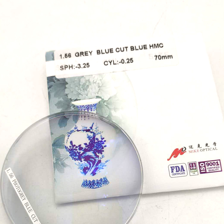 1.56 grey blue cut blue hmc sph -3.25 cyl-0.25 70mm