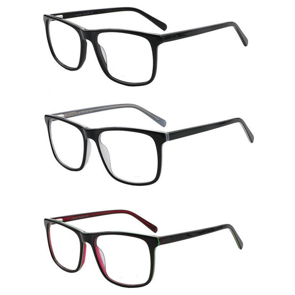 Acetate Square High OEM Classic Black Color Optical Frames