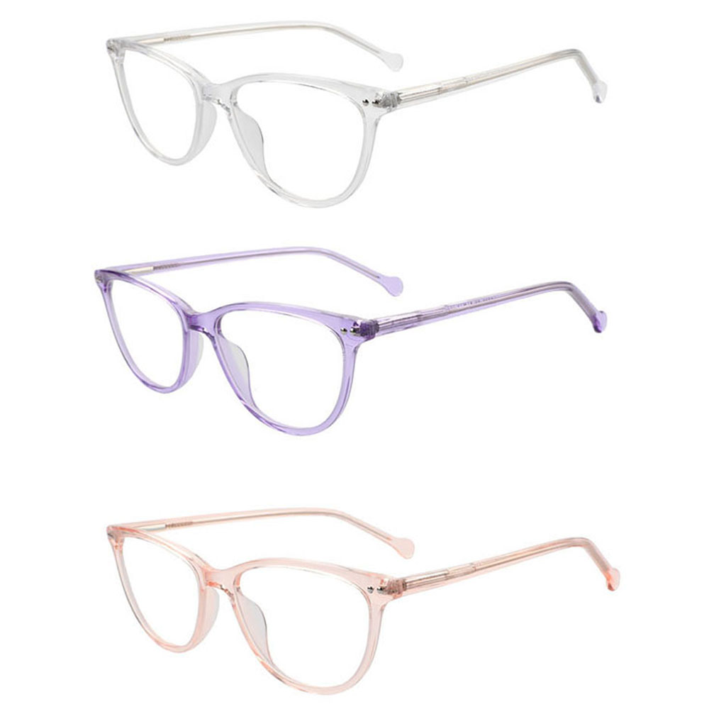 Transparent Trendy Fashion Color Cat Eye Acetate Optical Glasses