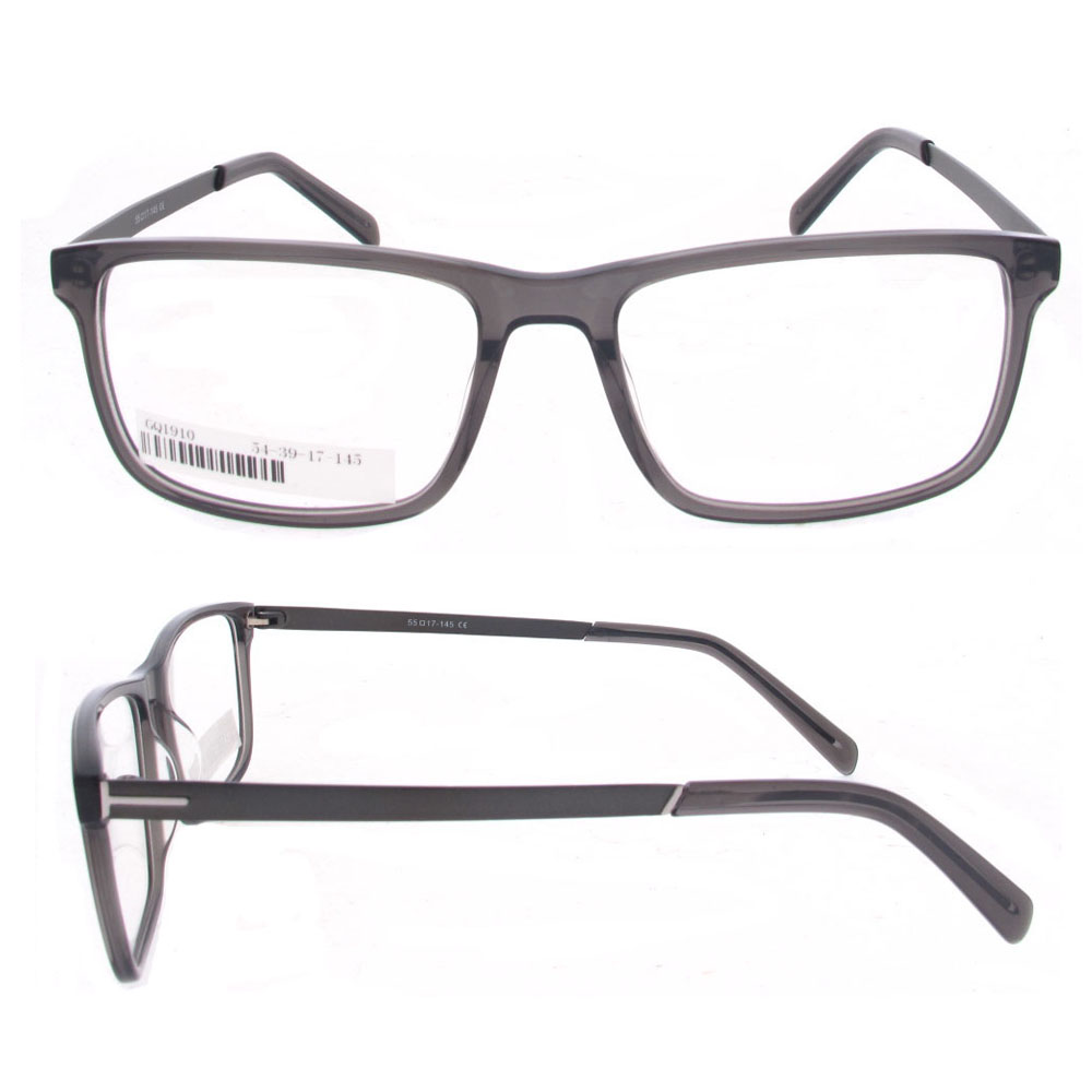 GQ1910 Square Acetate Frame With Special Design Temple