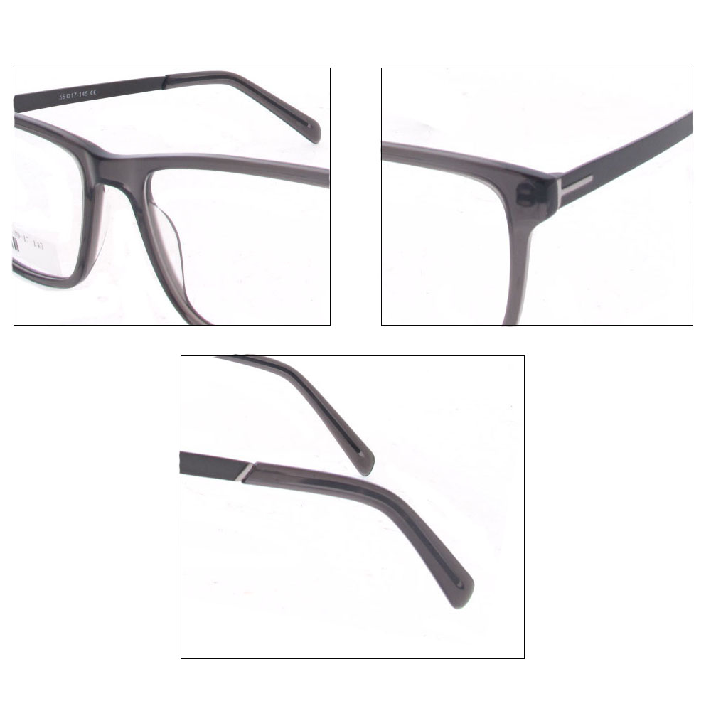 GQ1910 Square Acetate Frame With Special Design Temple