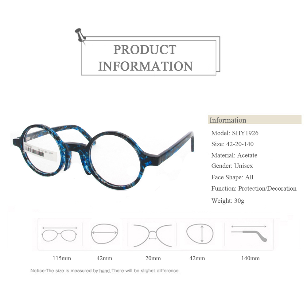 SHY1926 Round Acetate Optical Eyeglasses Frames