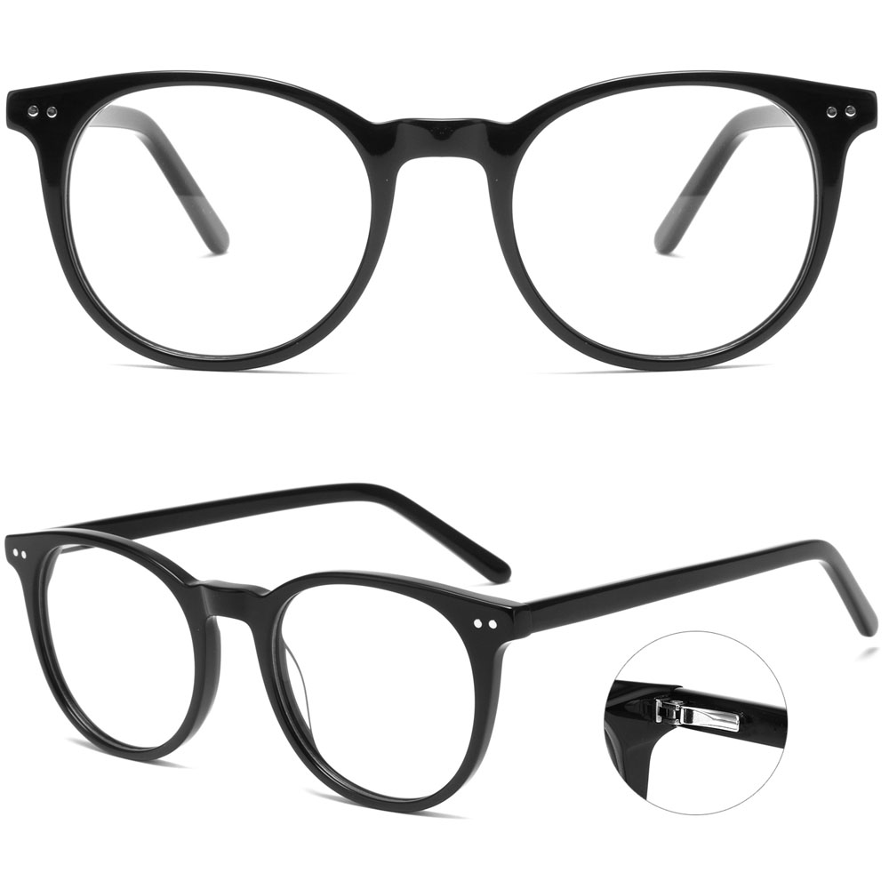 A3005 Fashionable Round Demi Color Acetate Optical Frames mens