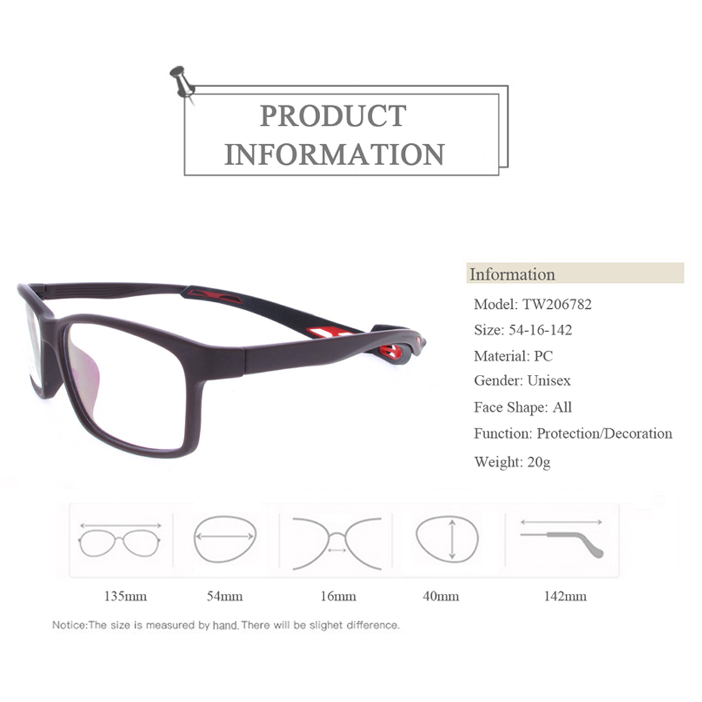 TW206782 Sports Optical Eyeglasses Frames With Removable Tip 