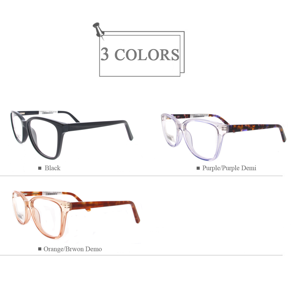 YL200813 TR90 Cat Eye Optical Frames With Acetate Temple