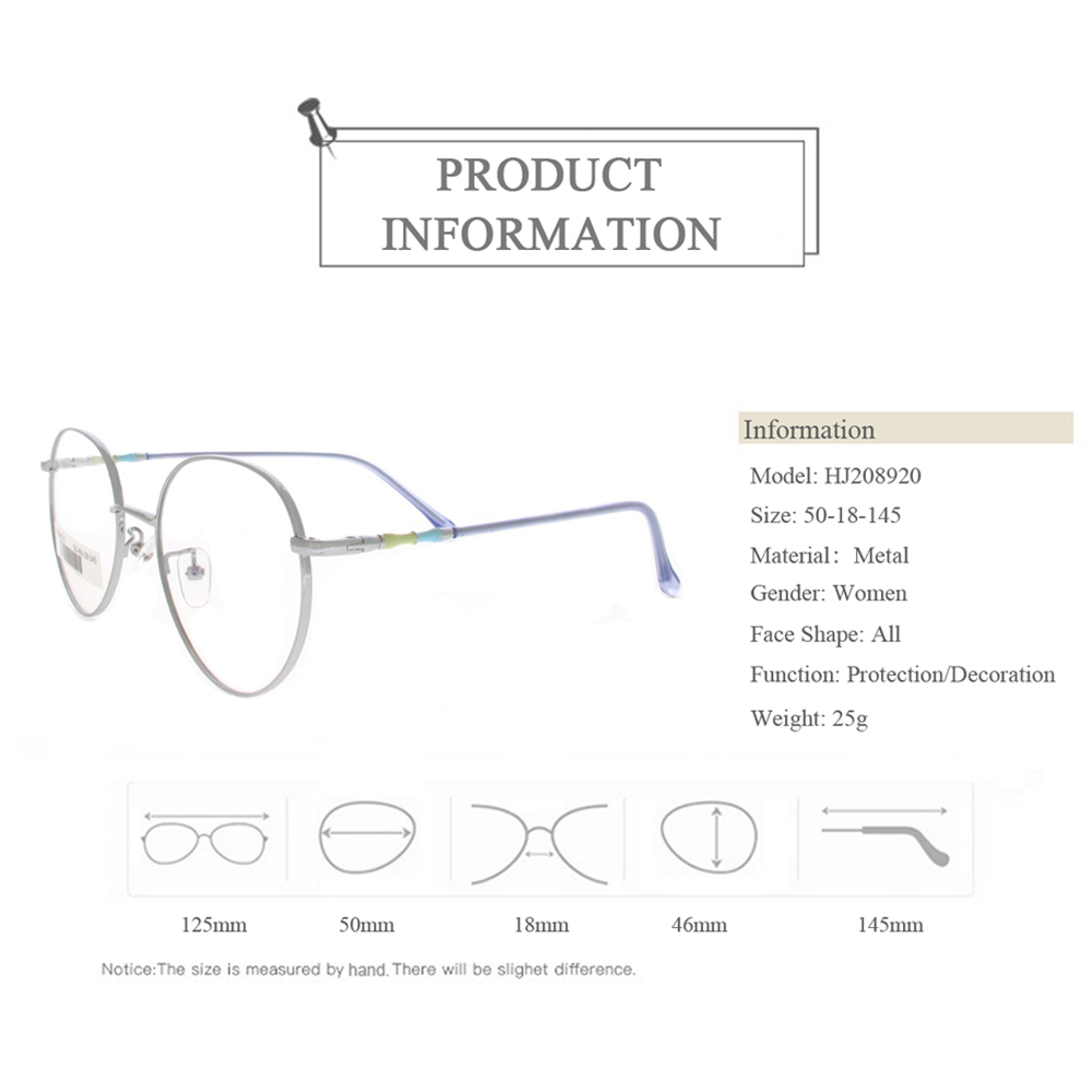 HJ208920 Fashion Metal Women Optical Eyeglasses Frames