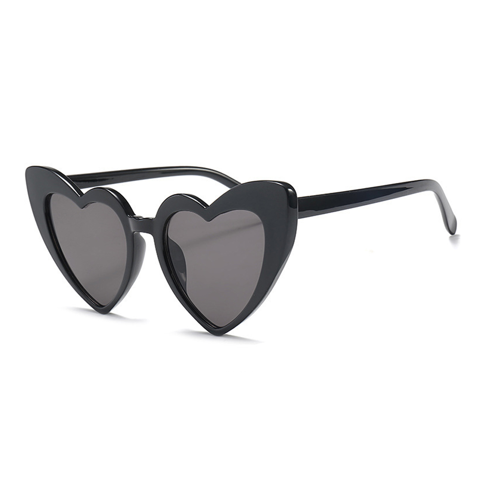 H555-1 Love Heart Oversized PC Frame Heart Sunglasses
