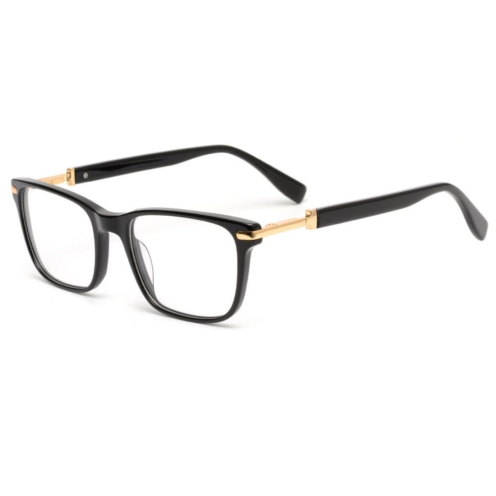 Acetate optical frames with metal decoration