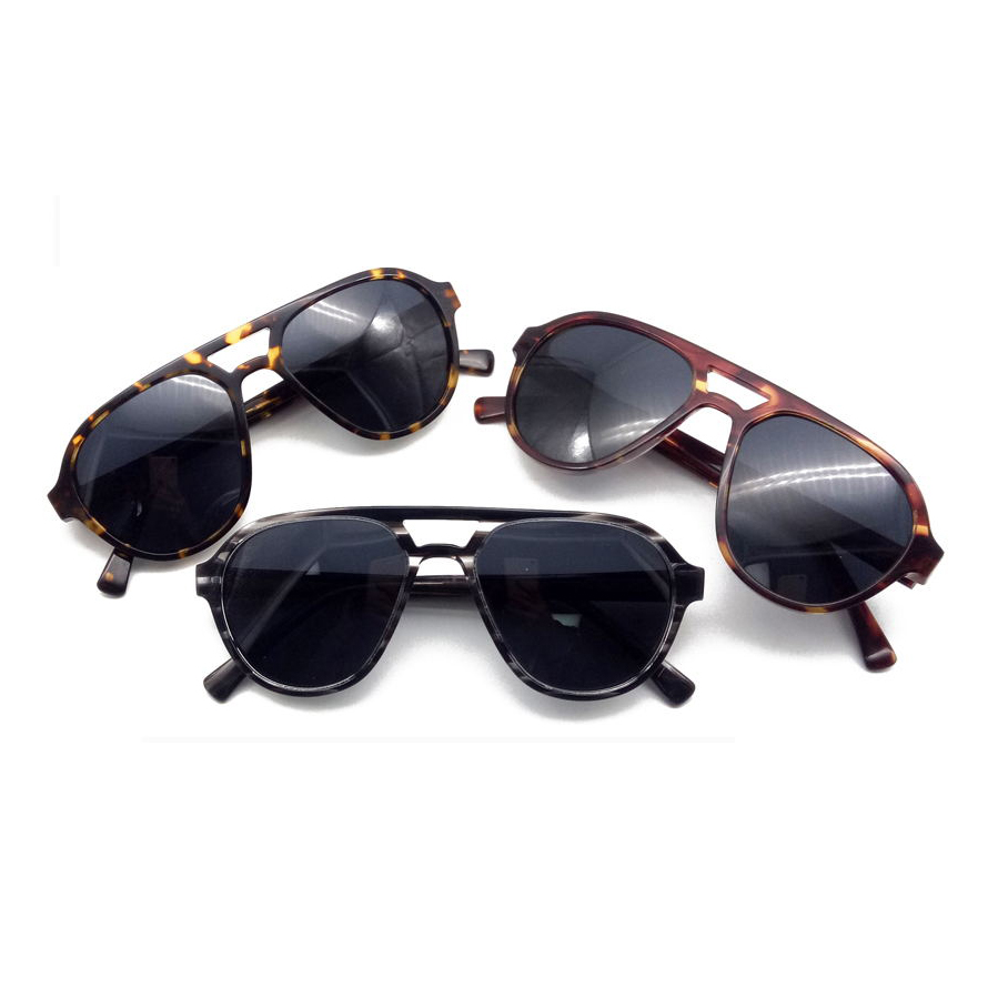 WD-005 Acetate Frame With Wood Temple Sunglasses