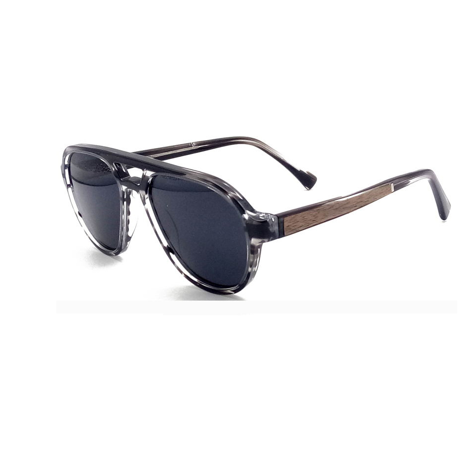 WD-005 Acetate Frame With Wood Temple Sunglasses
