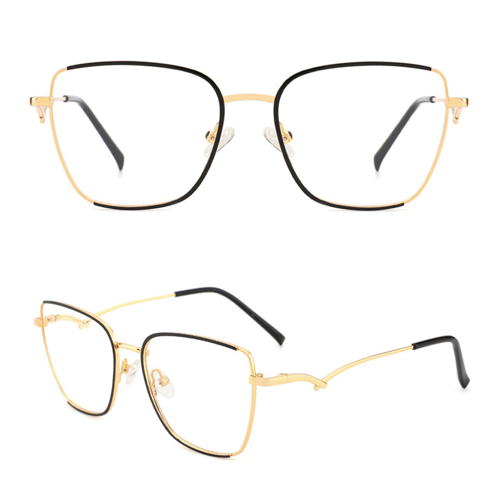 YC22038 Metal Optical Double Color Frames Unique Design Special Temples