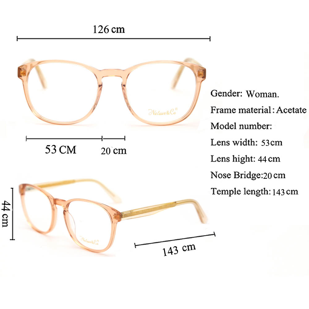 Q1913 Transparent Color Acetate Frame China Supplier