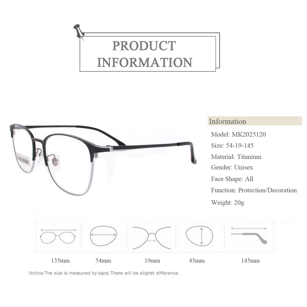 MK2025120 Unisex Pure Titanium Optical Frames