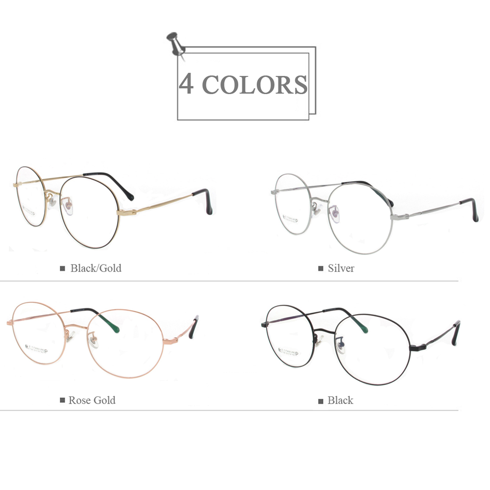 7739 Round Vintage Titanium Optical Frame Glasses