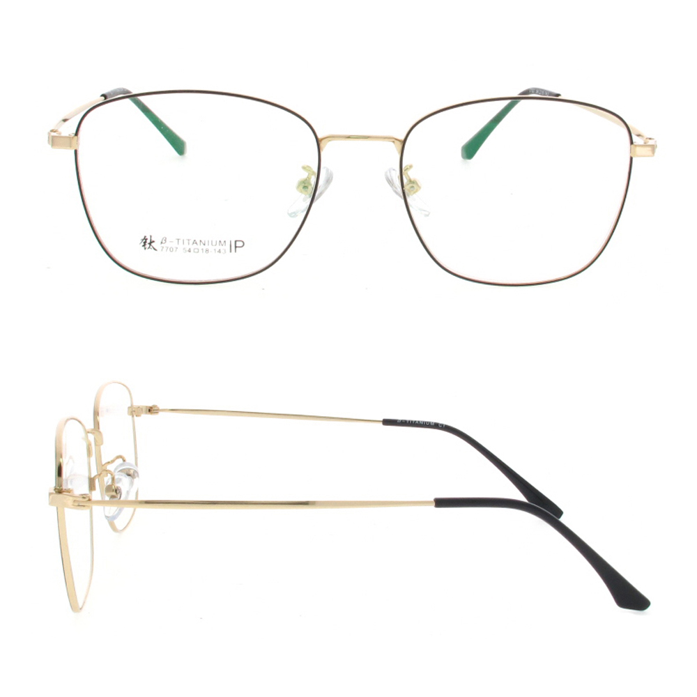 7707 2020 Trendy Oversize Titanium Optical Eyeglasses Frames
