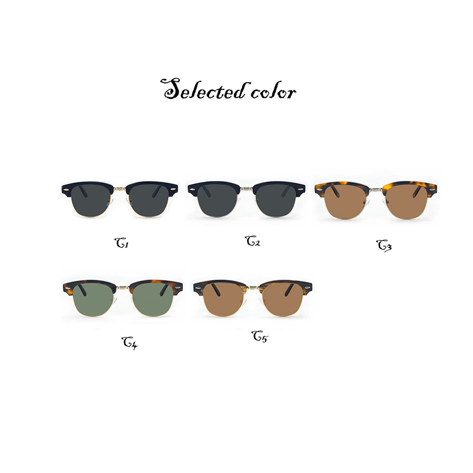 LX701 New Fashion Large  Polarized Half Frames with TAV Lense Acetate Sunglasses