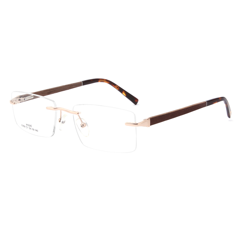 6309 Rimless Square Optical Eyeglasses Frames For Men 