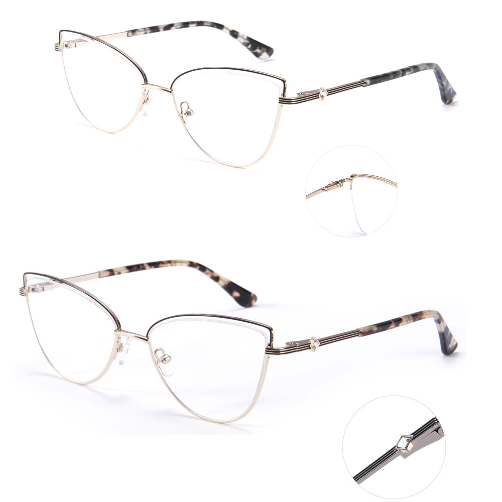 1102 Fashion Color Women Design Metal Frames