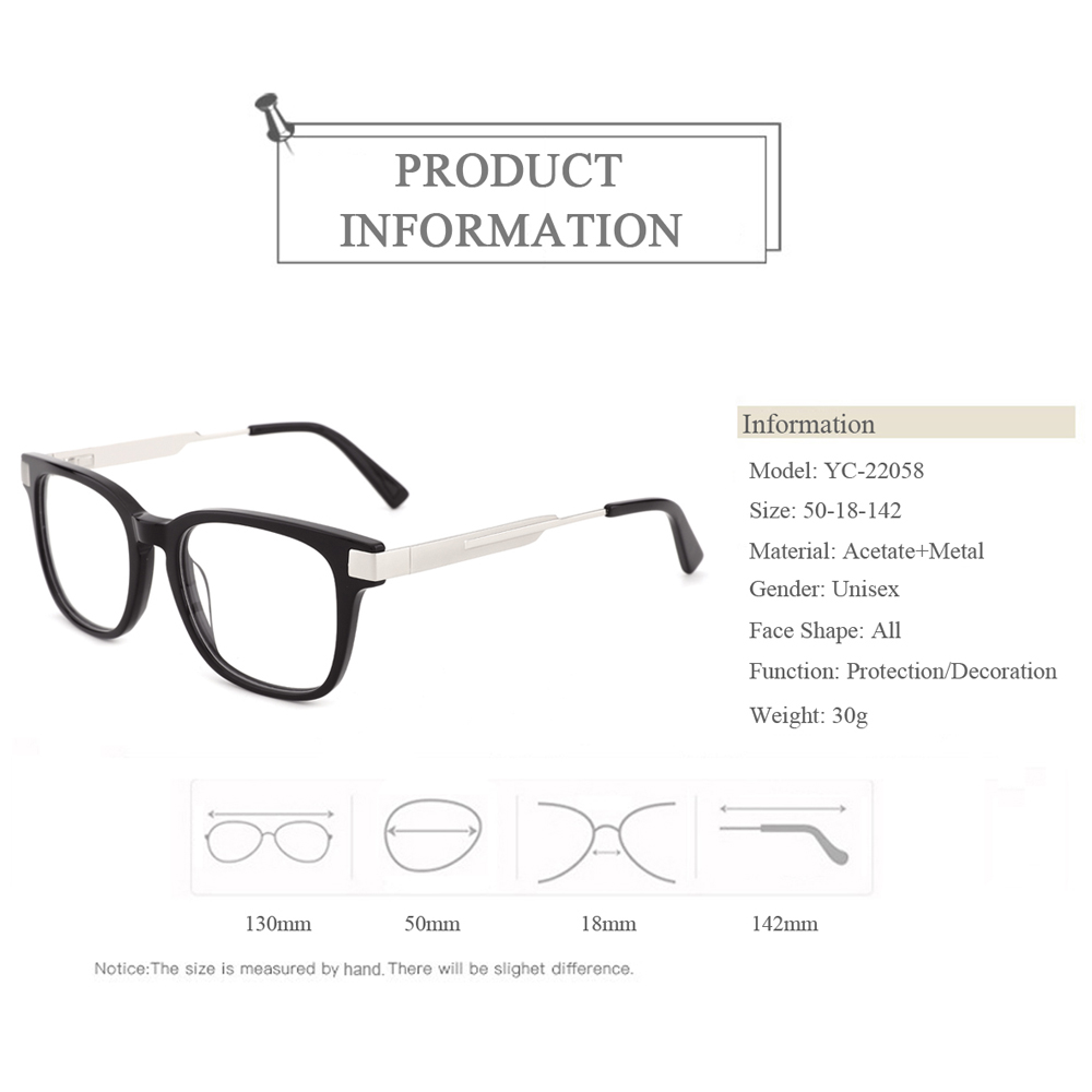 YC-22058 Retro Design Optical Frames Glasses With Spring Hinge