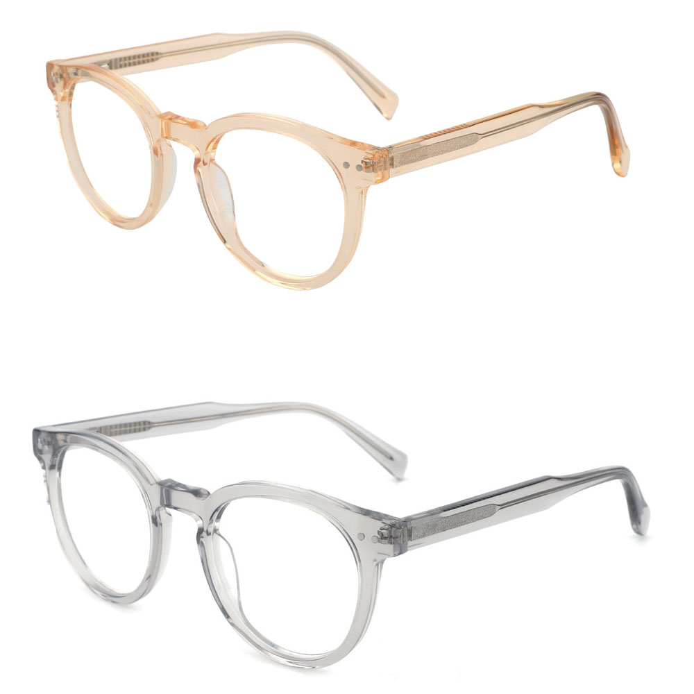 12049 Round Transparent Color Acetate Optical Frames