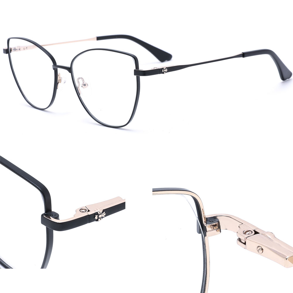 Thin Cat Eye Women High End Metal Stainless Stain Frames