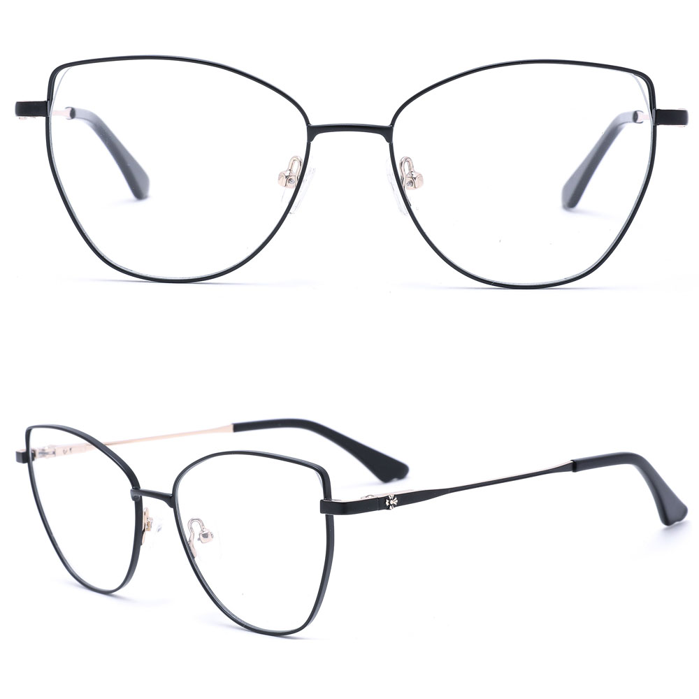 Thin Cat Eye Women High End Metal Stainless Stain Frames