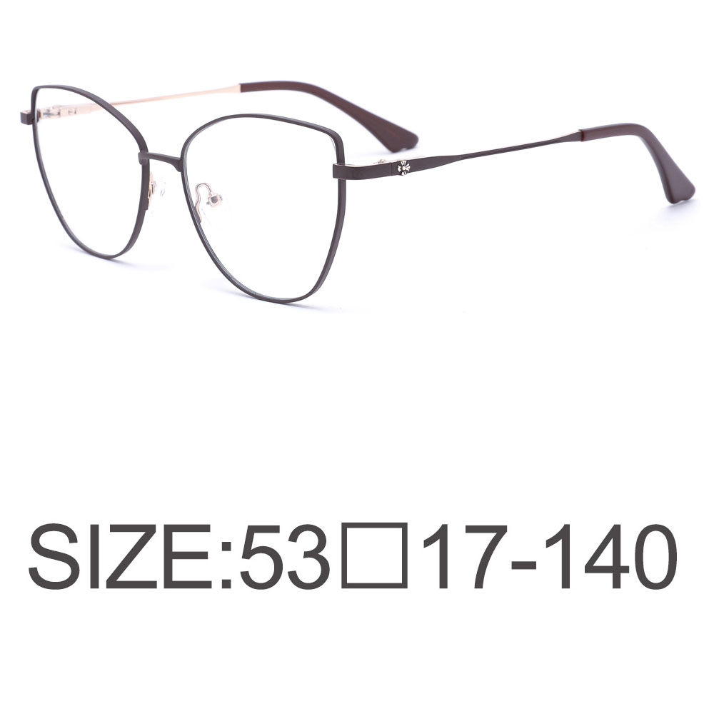 Thin Cat Eye Women High End Metal Stainless Stain Frames