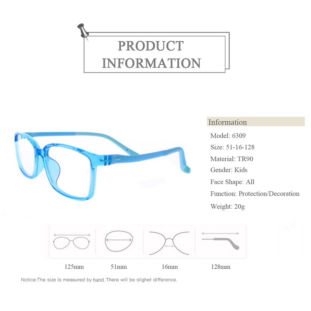 8006 Light Weight Kids Anti Blue Light Optical Frames Glasses