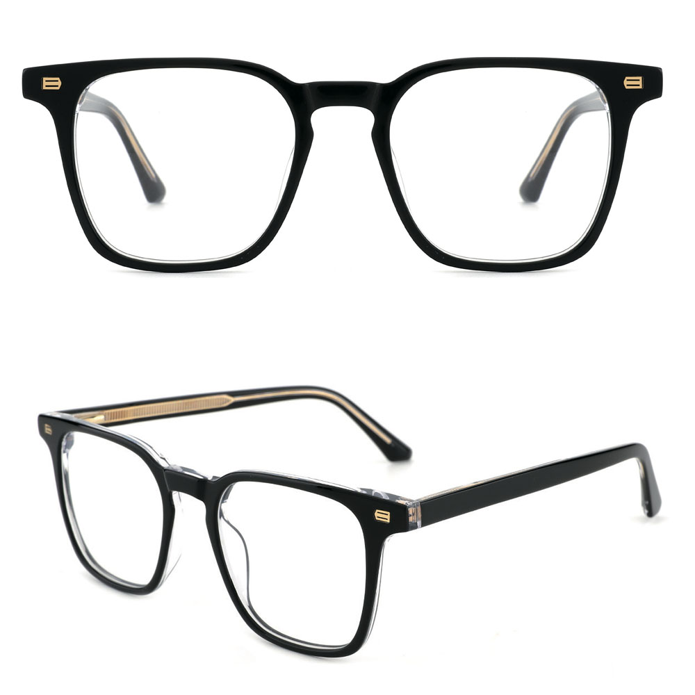 Retro Round  Acetate Rivet Transparent Color Frames