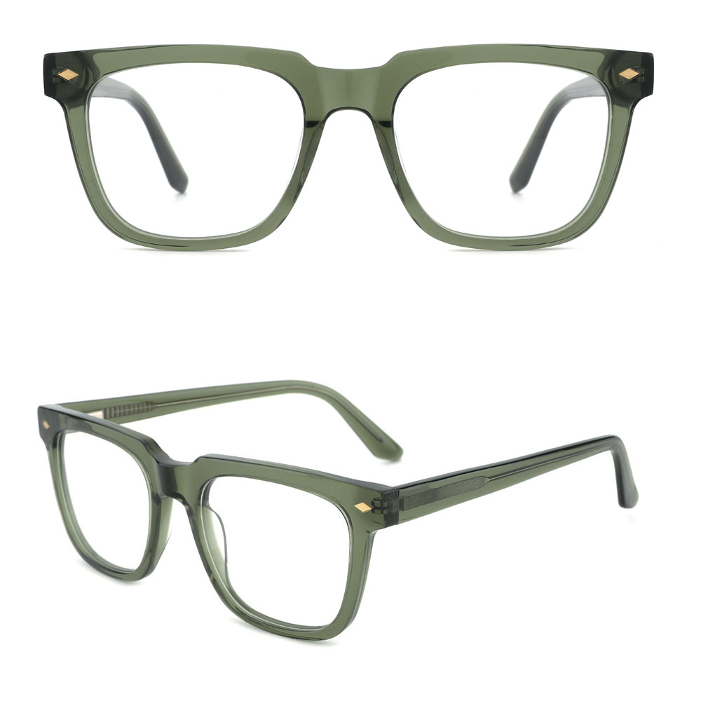 Retro High End Black Adults Acetate Glasses