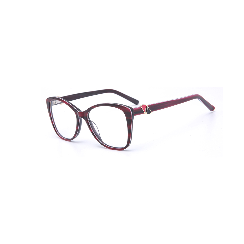 6845 Retro Classic Acetate Glasses with Temple Decoration sequins  Men Glasses