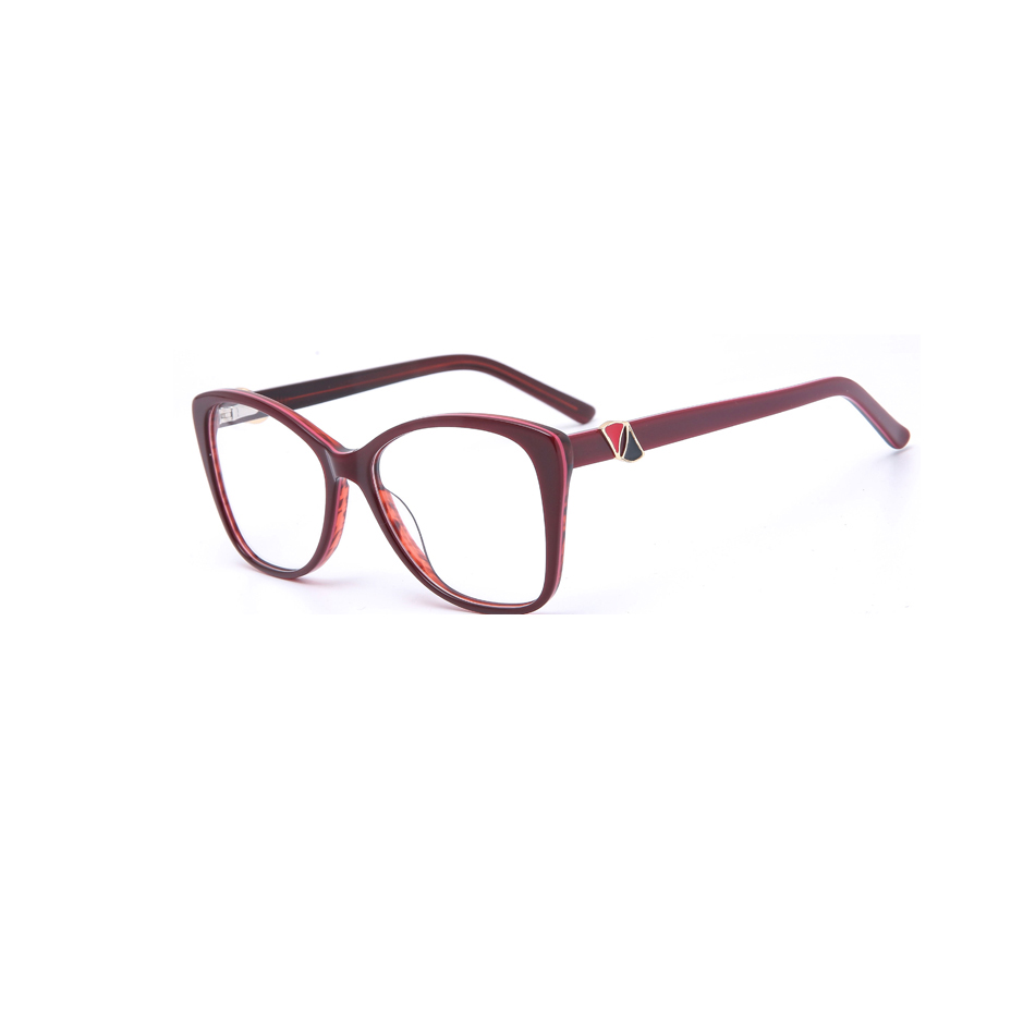 6845 Retro Classic Acetate Glasses with Temple Decoration sequins  Men Glasses