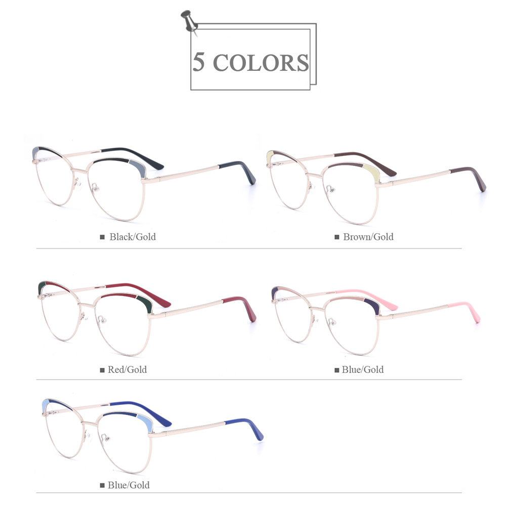3925 Double Color Painting Cat Eye Optical Eyeglasses Frames For Women