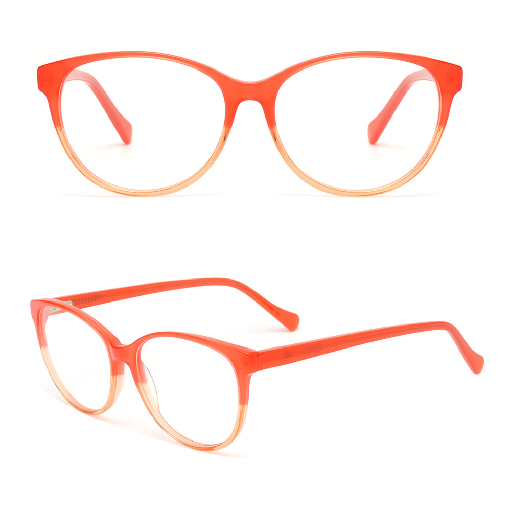 Double Colors Red  Customized Acetate Women Eyeglasses