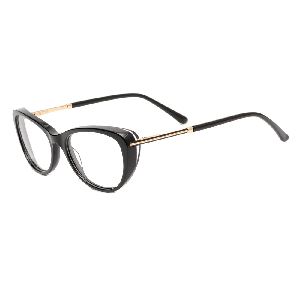 1008 Retro Punk Acetate Optical Eyeglasses Frames With Spring Hinge For Women 