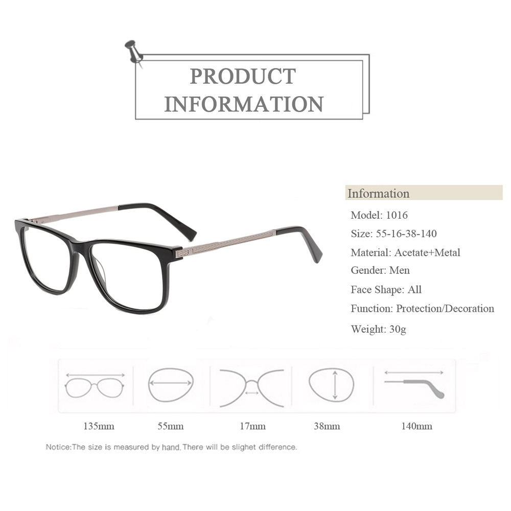 1016 Vintage Acetate Optical Frames Glasses Factory Manufacturer