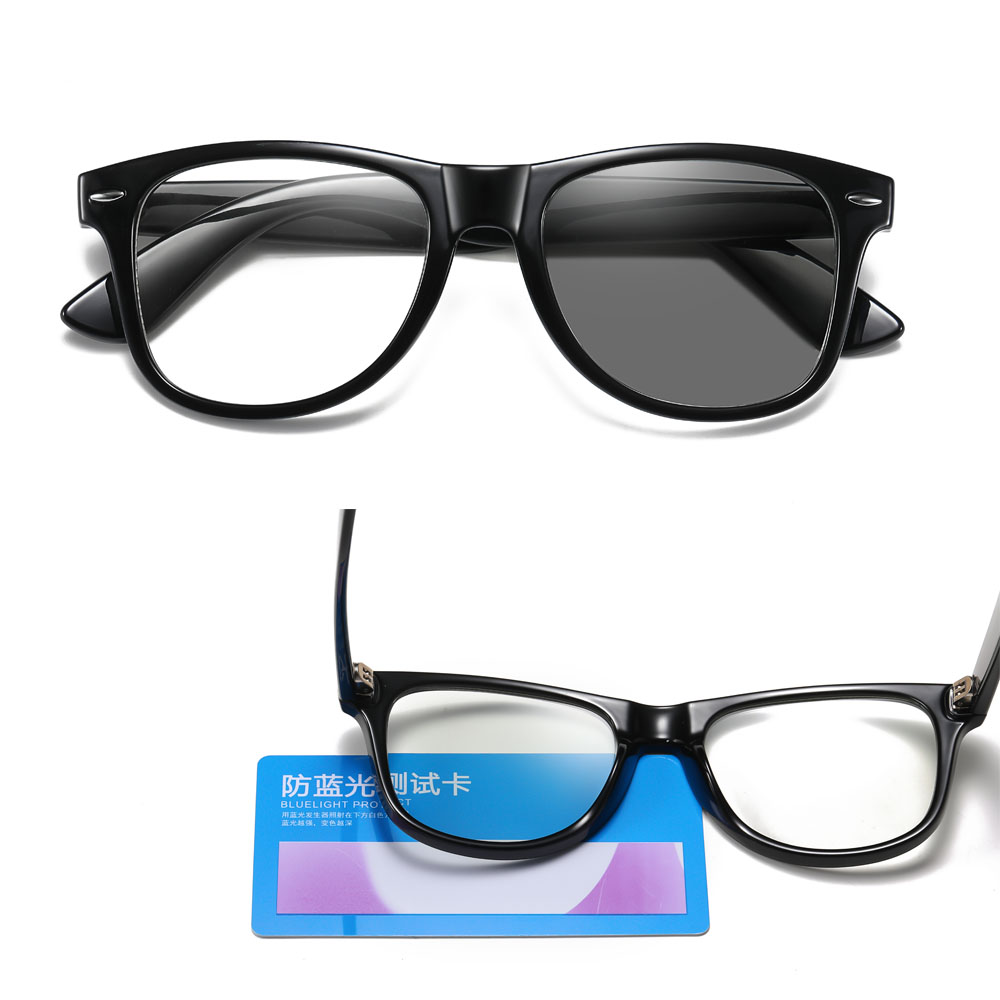 TR Transparent rivet blue light blocking change color lens frames