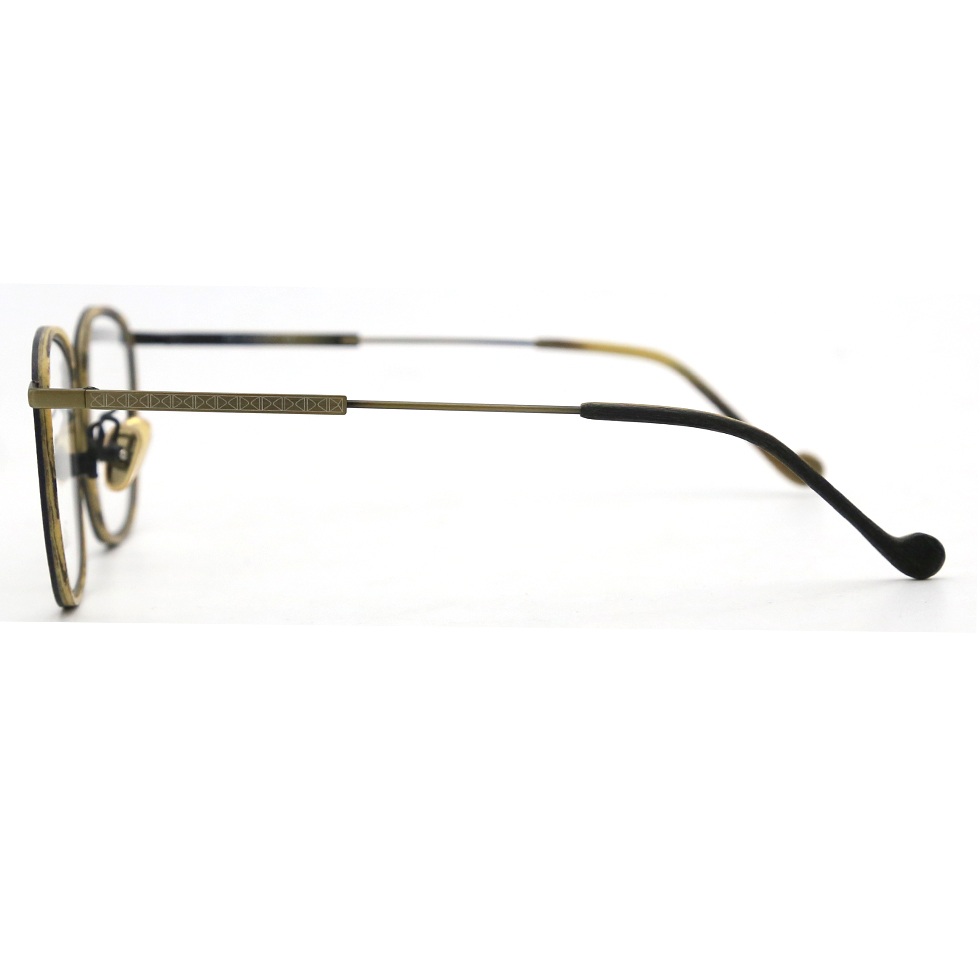 18132  Metal mixed material eyeglasses