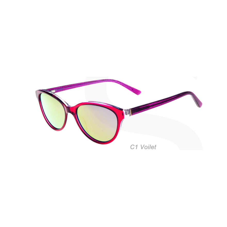 17077S Acetate Cat Eye Dazzles Color Fashion Trend Sunglasses for Women