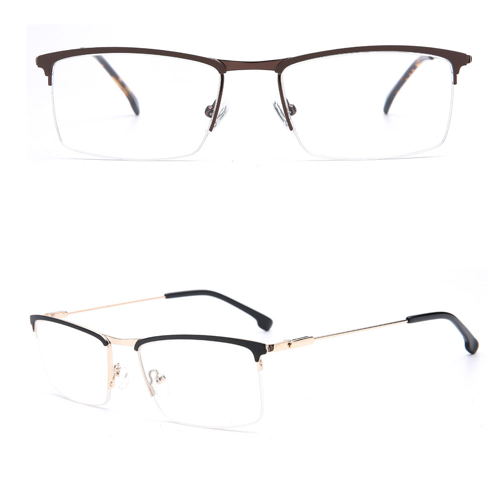 High Quality  Mens Eyewear Halfrim Classic Metal Frames 