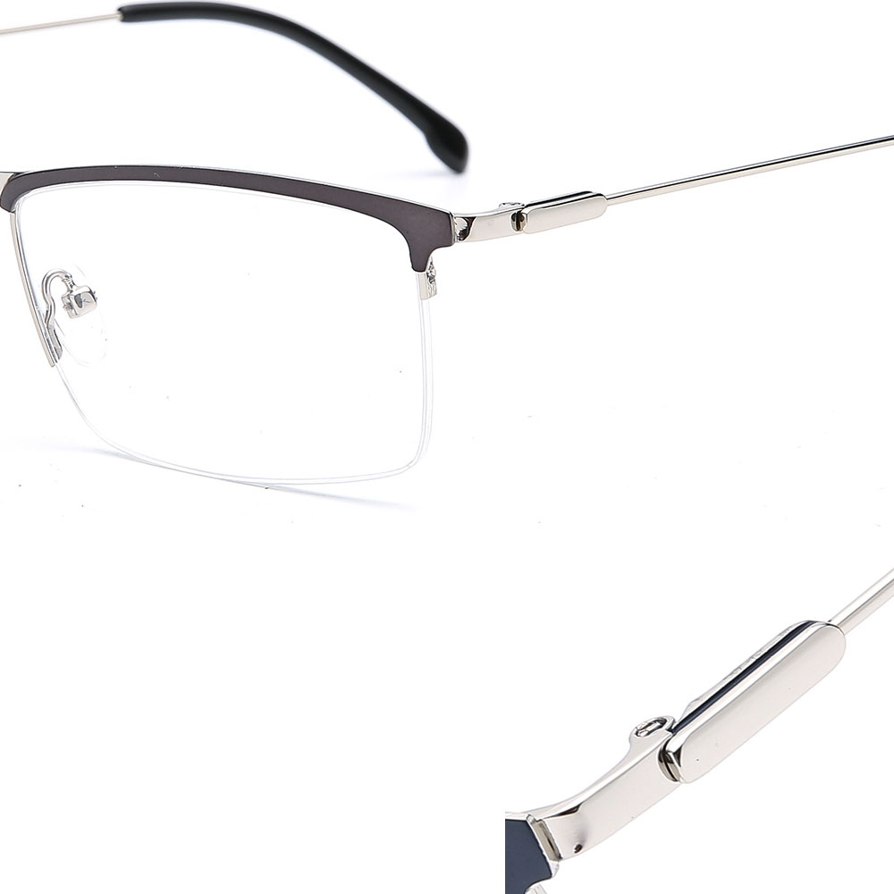 High Quality  Mens Eyewear Halfrim Classic Metal Frames 