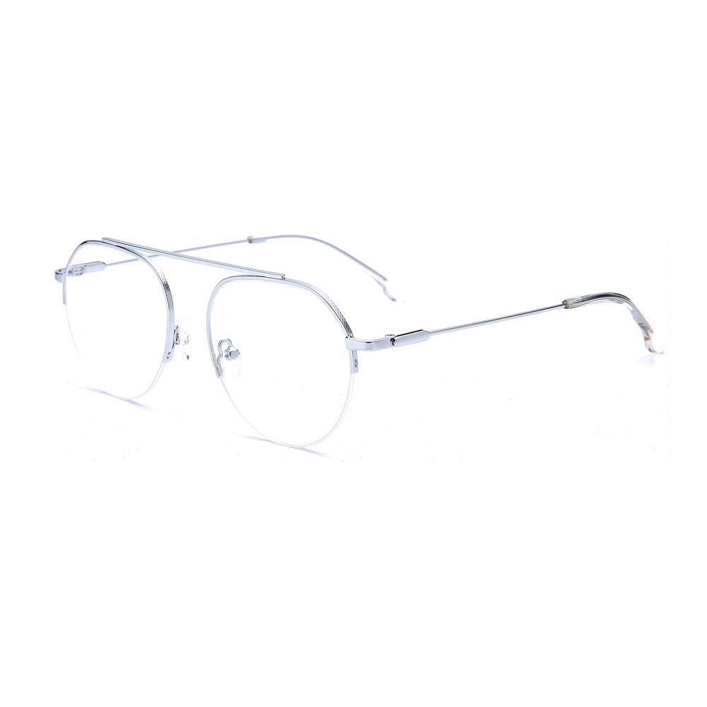 Fashion Design Halfrim Round Metal Eyeglasses Customized Frames 