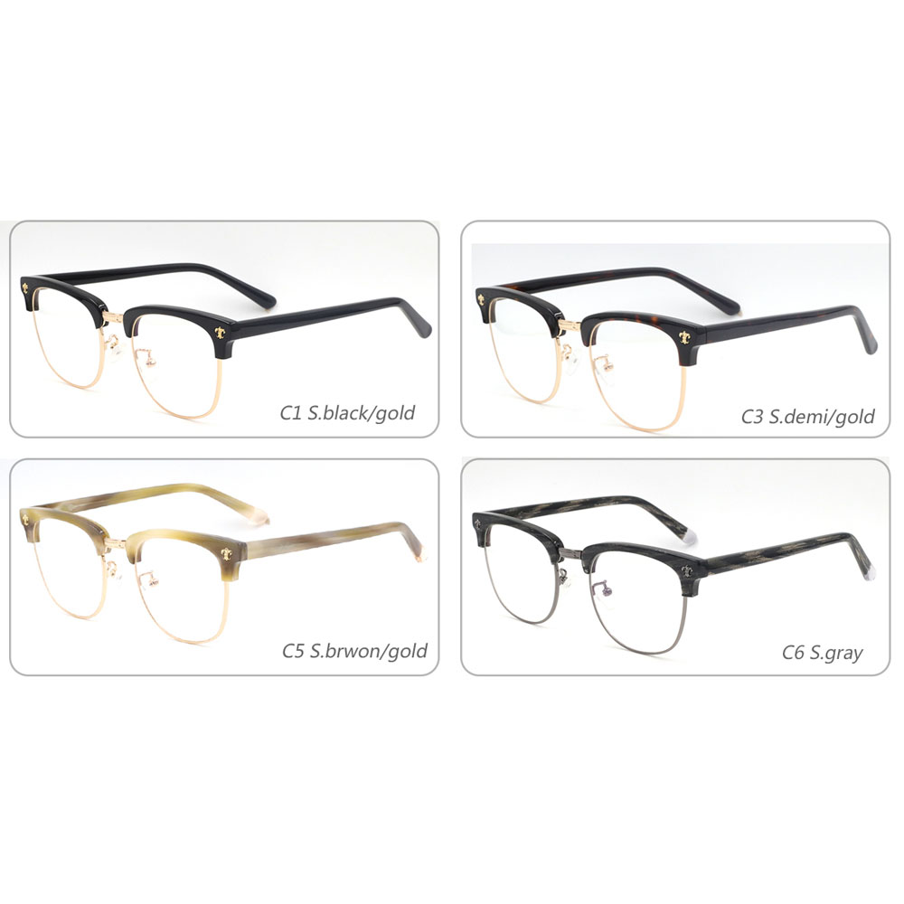 OEM Design Style Acetate And Metal Combination Good Optical Glasses