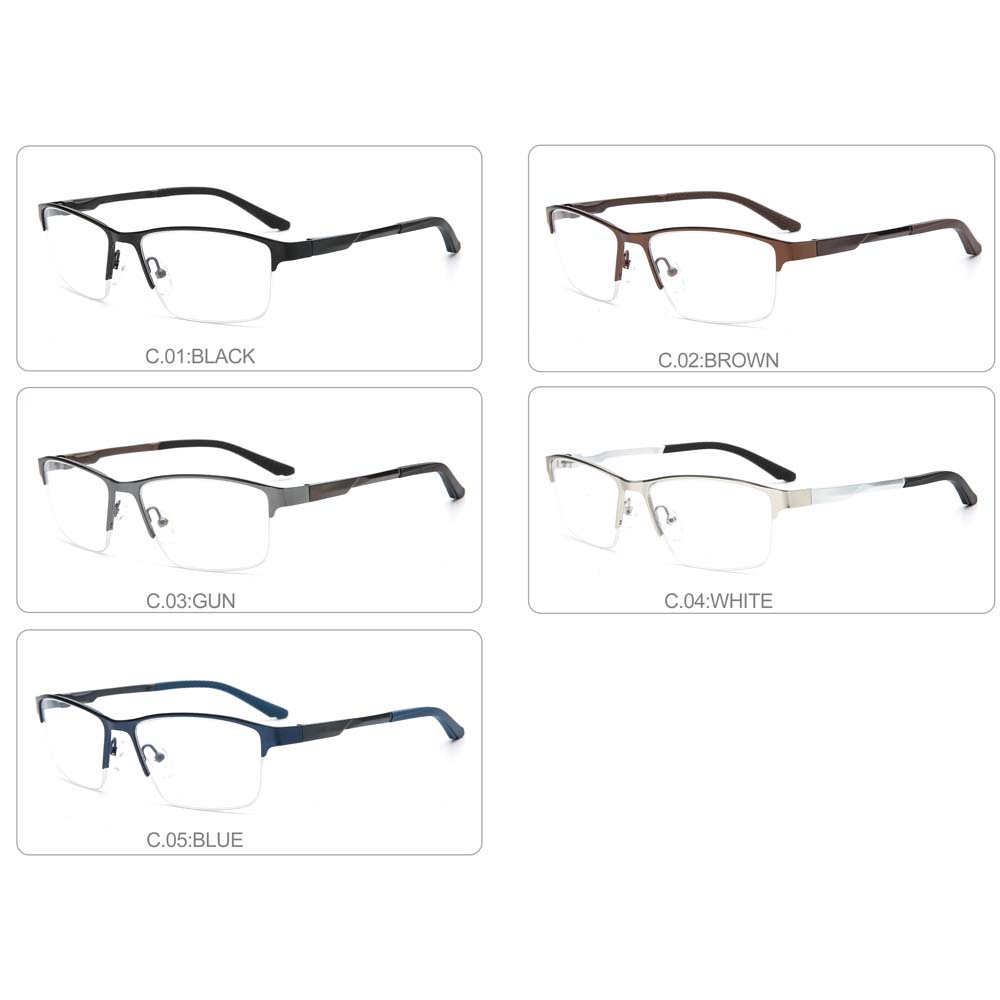 Halfrim Sports Men Metal Glasses Customized Optical Frames