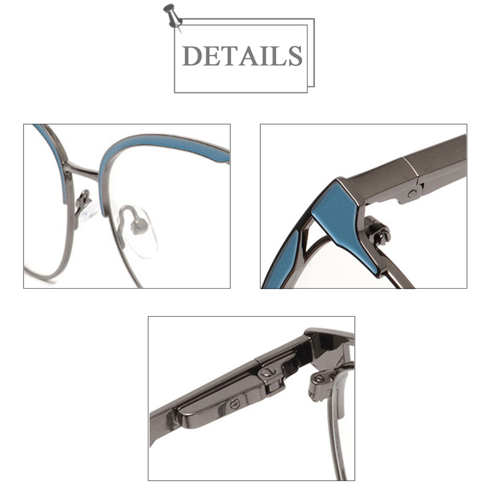 4134 Double Color Cat Eye Customized Stainless Steel Optical Eyeglasses Frames