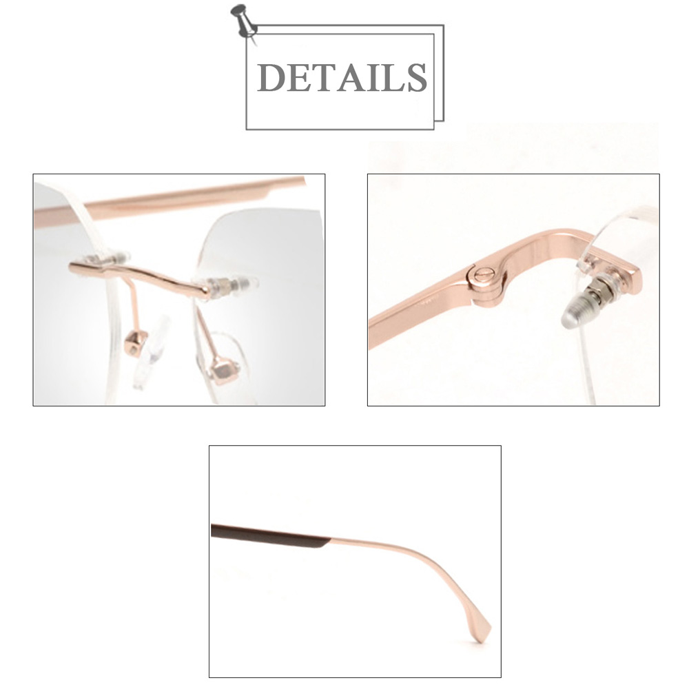 3002 Square Rimless Men Eyewear