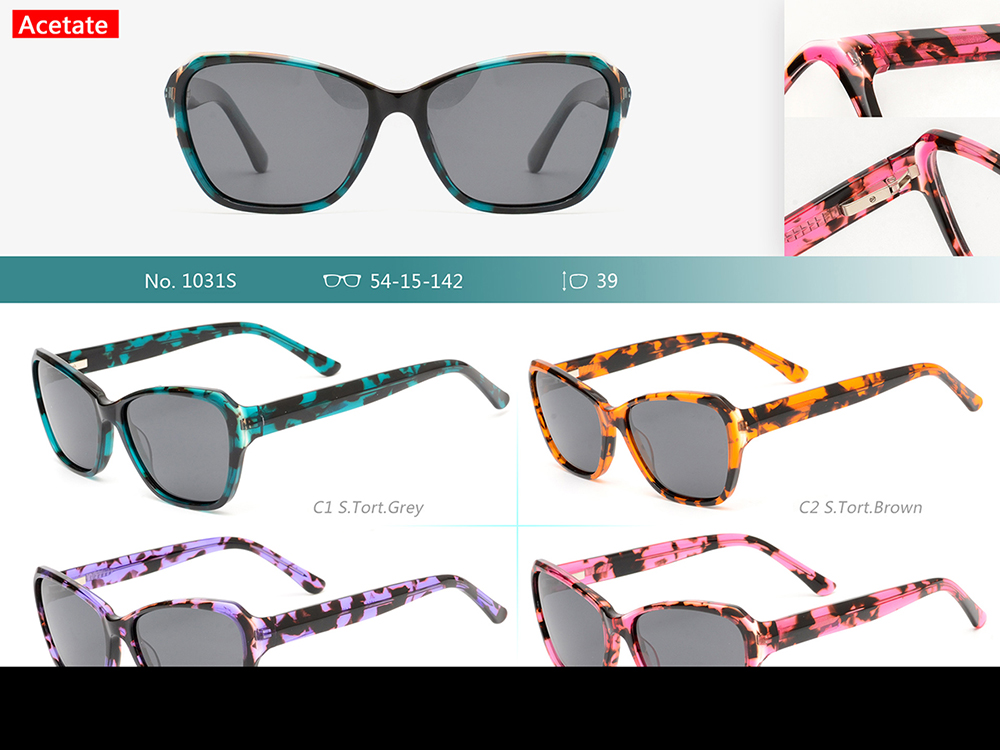 1031S Classic Retro Flower Acetate Sunglasses