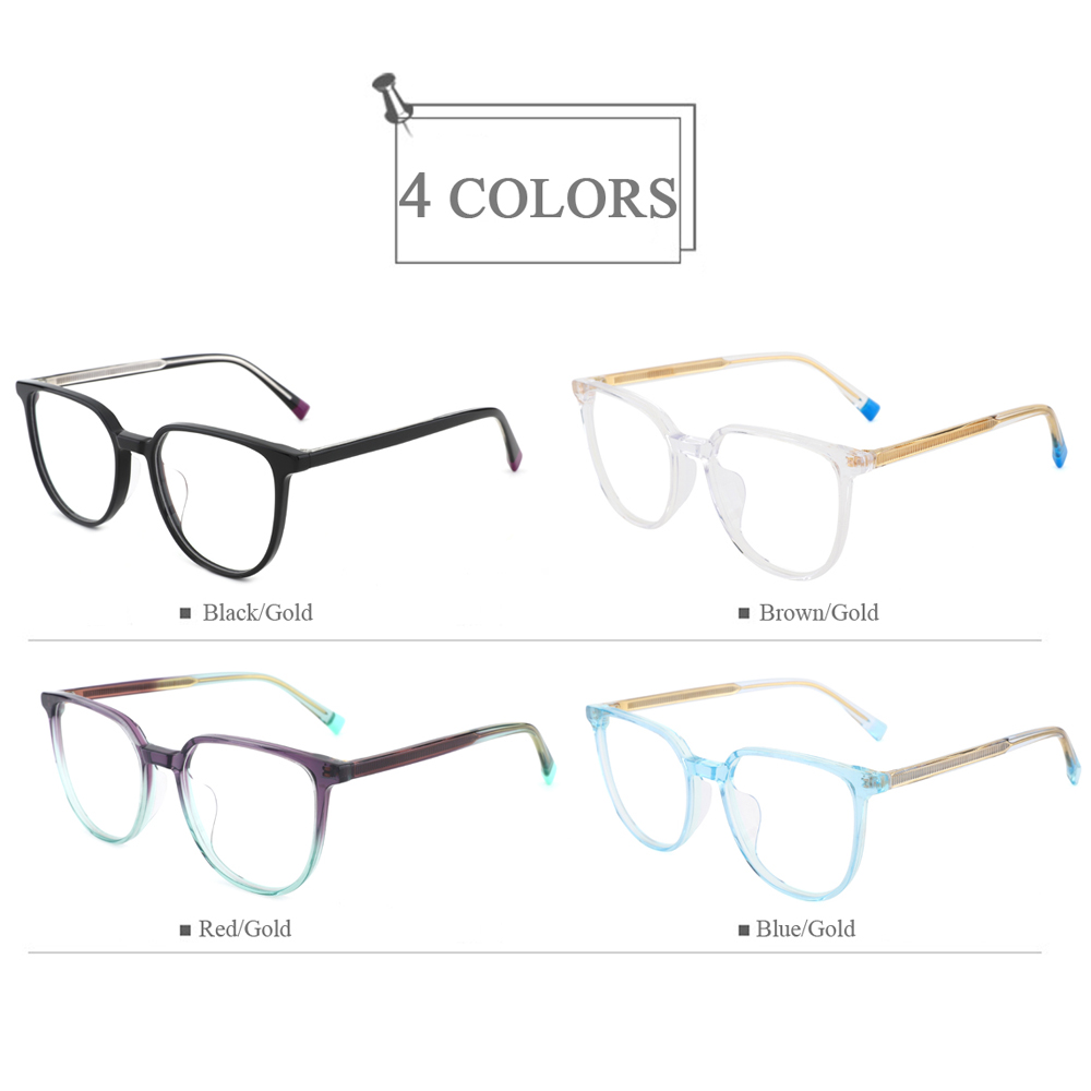 YC-15030 Bigger Size Retro Design Cat Eye Clear Acetate Factory Optical Glasses 